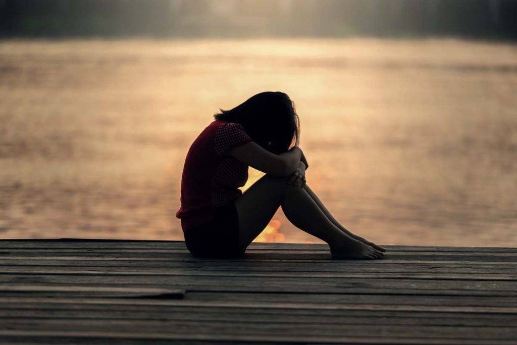 Isolated woman