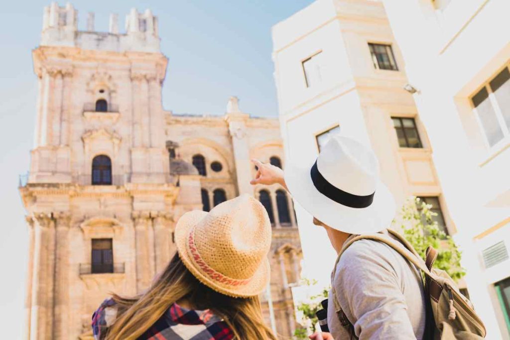 tourists sightseeing