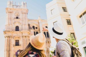 tourists sightseeing