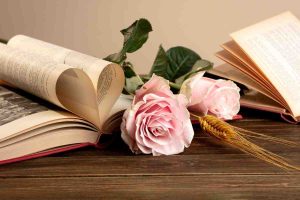 still-life-sant-jordi-day-books-roses