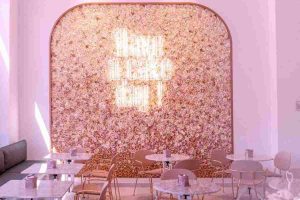 pink decorated cafe